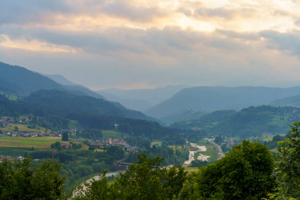 istock Mountain landscape at Tesero, in Fiemme valley 1268319970