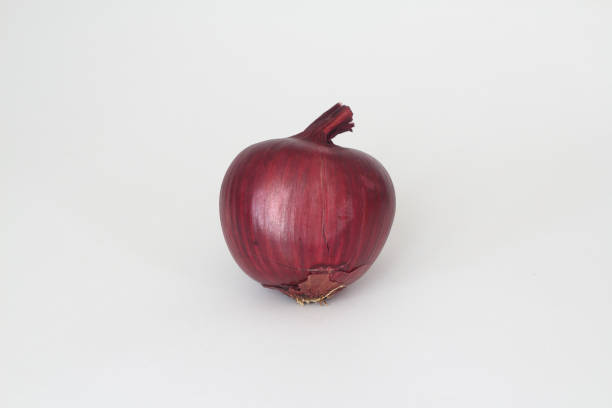 Red onion isolated on a white background. Healthy food