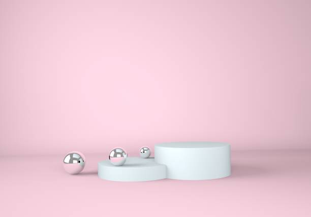istock 3d abstract background, mock up scene geometry shape podium for product display. 1268337606