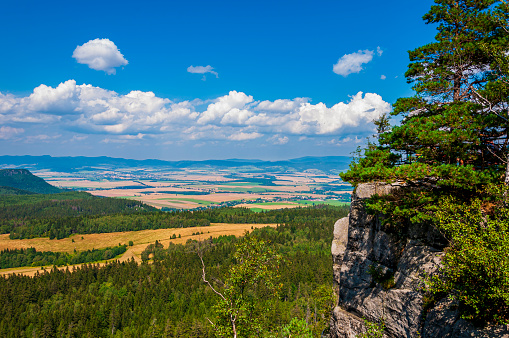 View from Szczeliniec Wielki, Stoowe Mountains, Kotlina Kodzka, Poland