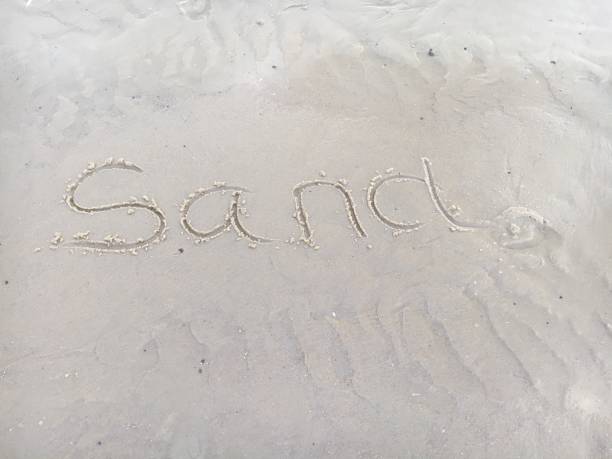 istock Sand wrote in sand, Writing in the sand 1268342231