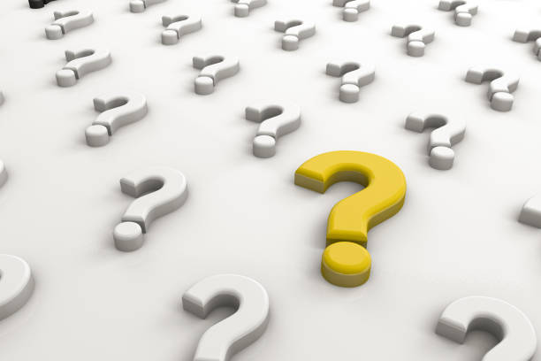 istock 3d rendering of question mark on white minimalistic background. 1268346030
