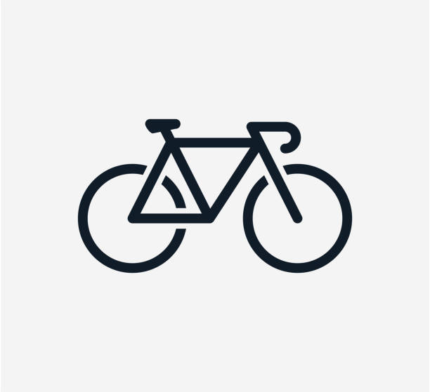 ilustraciones, imágenes clip art, dibujos animados e iconos de stock de icono de bicicleta vector logotipo plantilla de diseño estilo plano de moda - racing bicycle