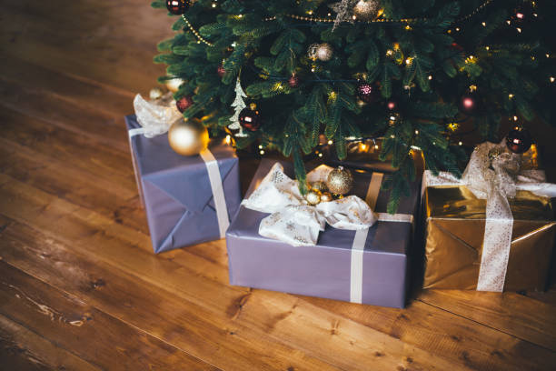 istock Modern Christmas interior. Decorated festive home. 1268356312