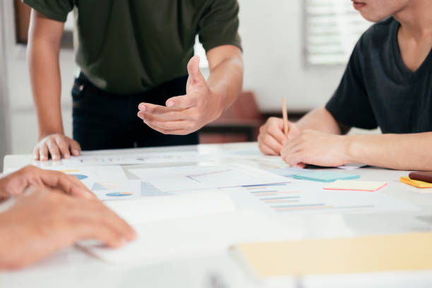 istock Young startup businessmen teamwork brainstorming 1268364086