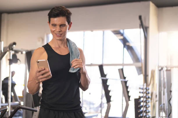 istock Man at the gym 1268373089