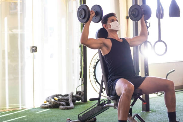 istock Man at the gym 1268373169