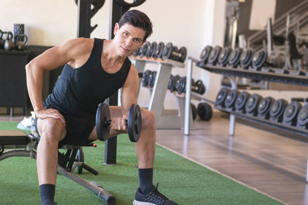 istock Man at the gym 1268373905