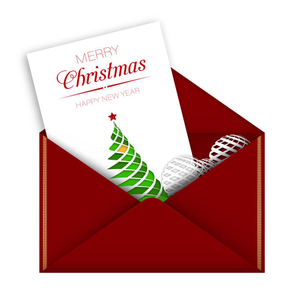 324 Christmas Card Envelope Illustrations & Clip Art - iStock