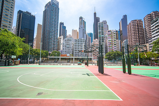 Basketball Court in Wanchai, Hong Kong