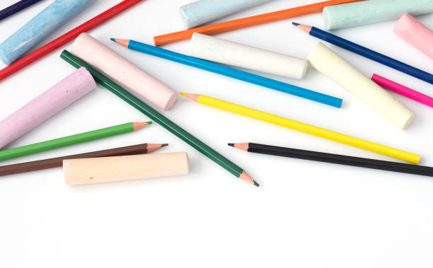 istock drawing pencils and crayons on a white background 1268404455