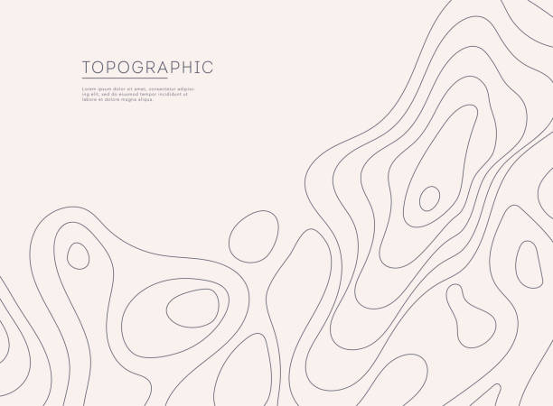 koncepcja tła mapy topograficznej z miejscem na tekst. tło konturu mapy topograficznej.  infografiki makiety map. - contour drawing obrazy stock illustrations