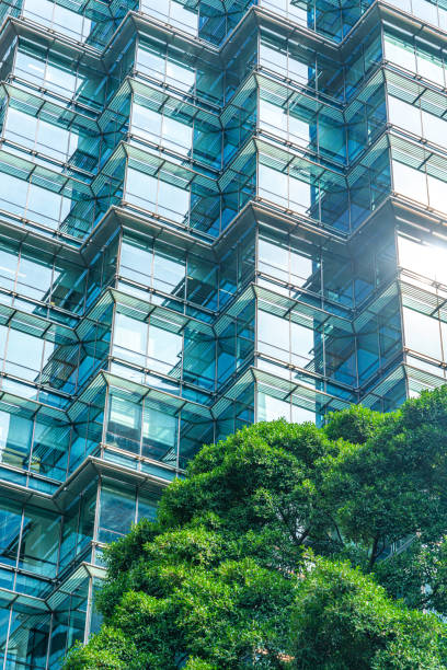 istock Office building with a bunch of big windows 1268414549