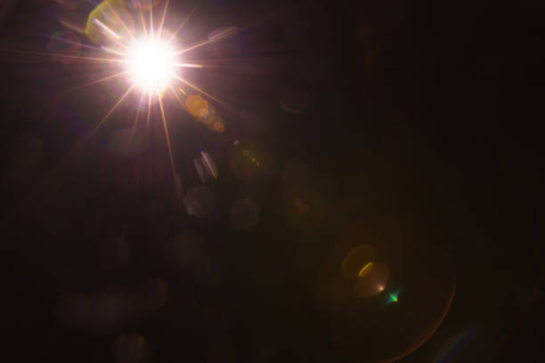 istock Abstract imitation sun starlight distant galaxy on a black background. 1268422988