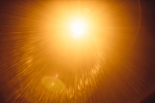 istock Abstract Natural Sun flare on the black 1268423413