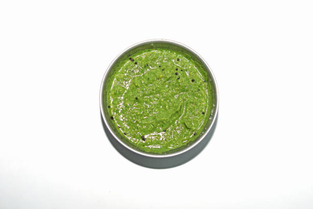 istock Fresh Green Mint Chutney Made with Coriander, Pudina or mint. 1268426222
