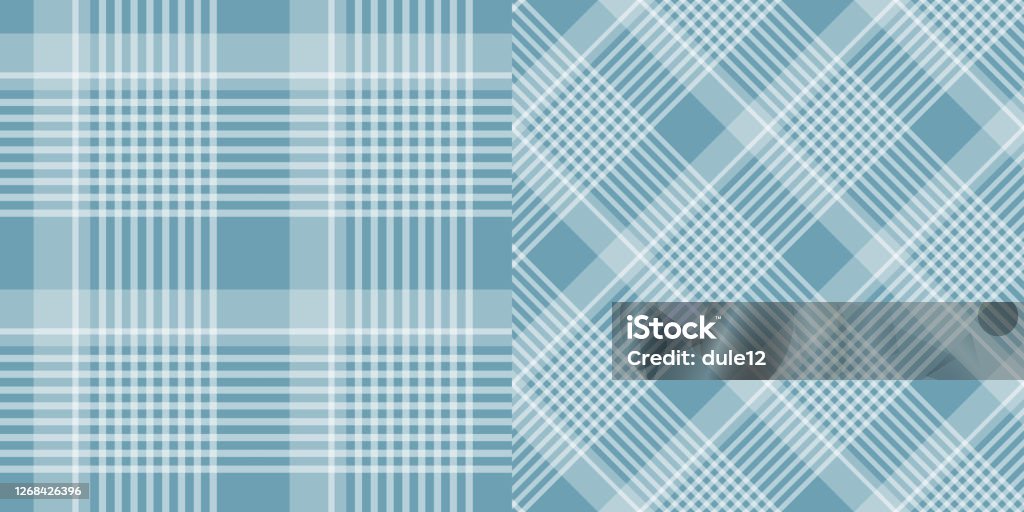 Light Blue Cloth Pattern Light Blue Plaid Pattern Collection Stock Illustration - Download Image ...