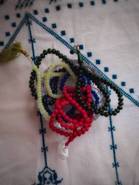 istock Prayer rug and prayer beads 1268432763