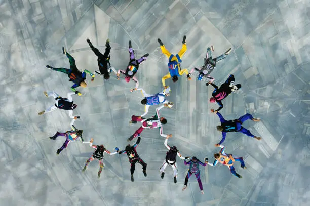 Photo of Skydivers in Formation