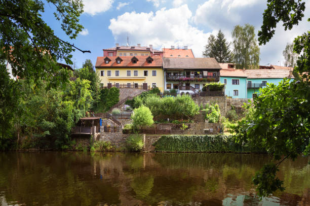 istock Vltava river embankment. Cesky Krumlov, Czech republic 1268435506