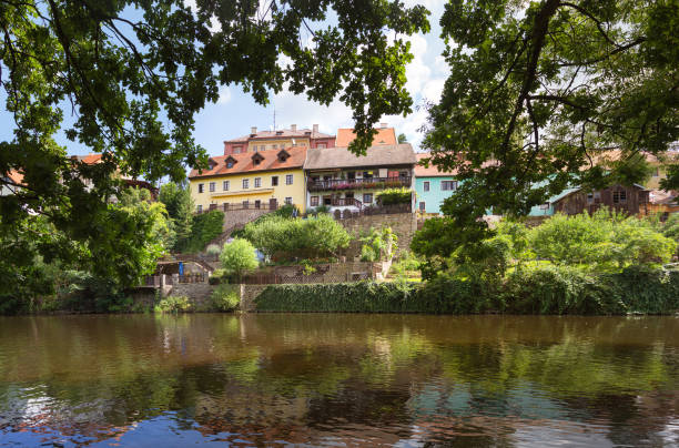 istock Vltava river embankment. Cesky Krumlov, Czech republic 1268435571