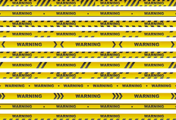 Vector illustration of Emergency Warning Tape.