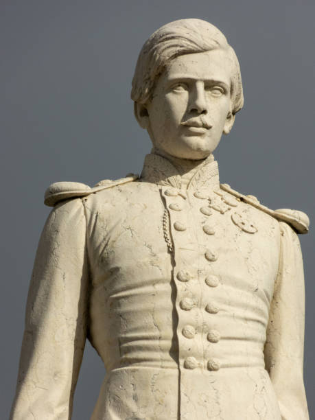 istock stone statue of King D. Pedro V in Castelo de vide 1268448148