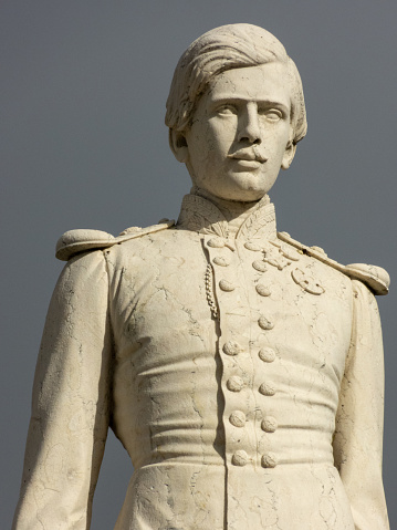 stone statue of King D. Pedro V in Castelo de vide