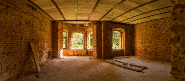 Large illuminated room in the Eliseev estate in the Leningrad Region
