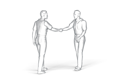 Cropped shot of two businessmen shaking hands in an office