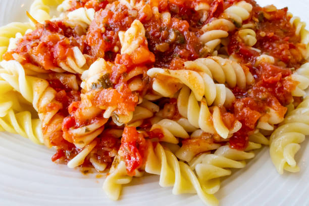 istock ready to eat pasta with tomato sauce 1268453096