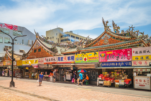 August 24, 2020 : Hsinchu City God temple in Hsinchu, Taiwan, is the largest temple at the time when it was completed, worshipping the only provincial city god in Taiwan