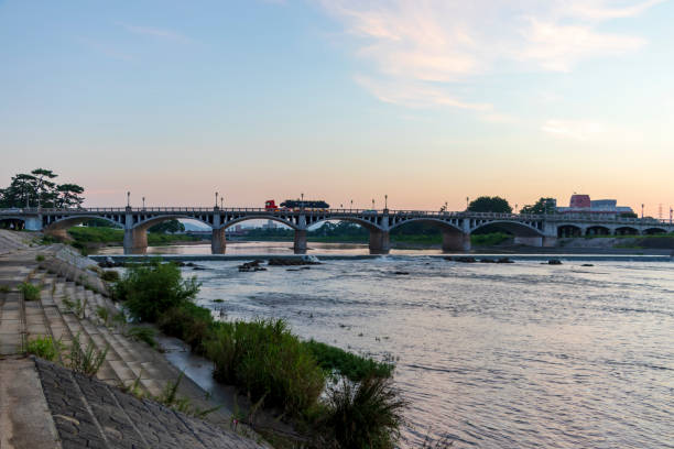 istock Riverbed of Muko River in the early morning 1268462878