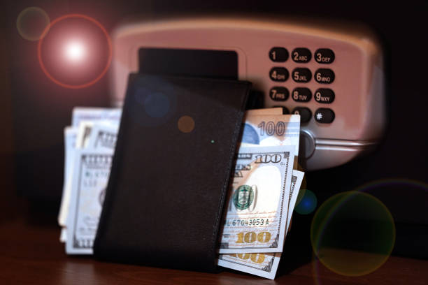 istock Money safe, Turkish Liras and Dollars 1268463428