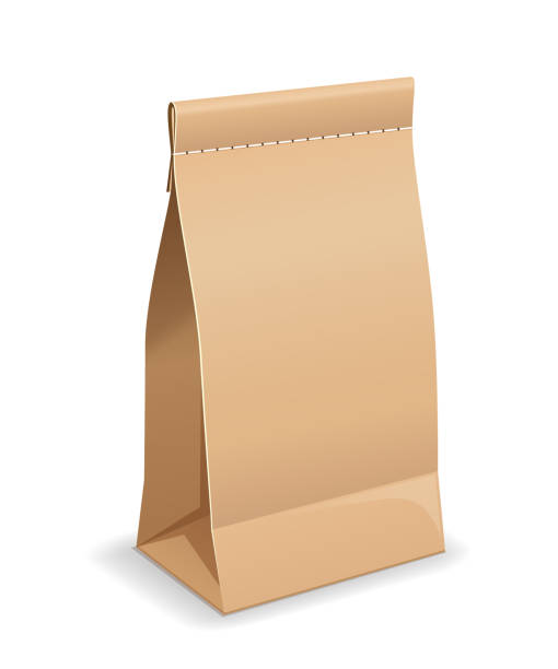 Dismiss extract Towing Brown Paper Bag With Stitching Bag Mouth Template Design Isolated On White  Stock Illustration - Download Image Now - iStock