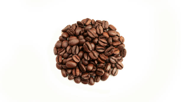istock Coffee beans on a white background. The view from the top 1268465002