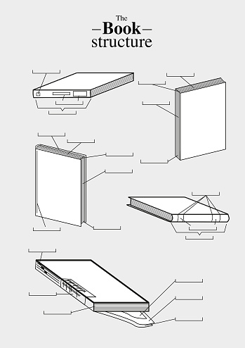 Structuring A Book Structure Of A Printed Book Stock Illustration - Download Image Now ...