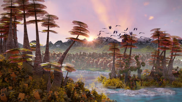 istock alien planet landscape, beautiful forest the surface of an exoplanet 1268473105