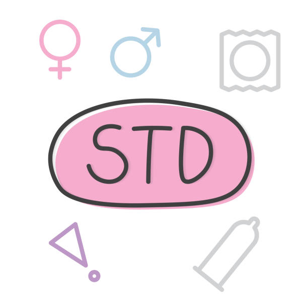 std (sexually transmitted diseases) konzept - chlamydia condom sexually transmitted disease sex stock-grafiken, -clipart, -cartoons und -symbole