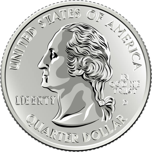 istock American money Washington quarter 25 cent coin 1268481020
