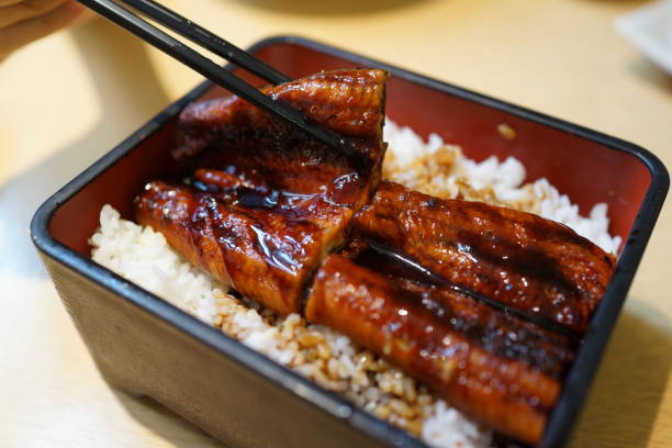 istock Unadon - Eel over rice served in a donburi bowl. 1268481145
