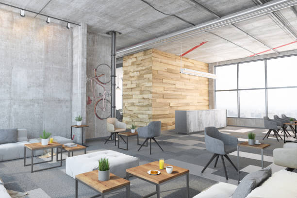 istock Contemporary office interior with waiting room 1268484464