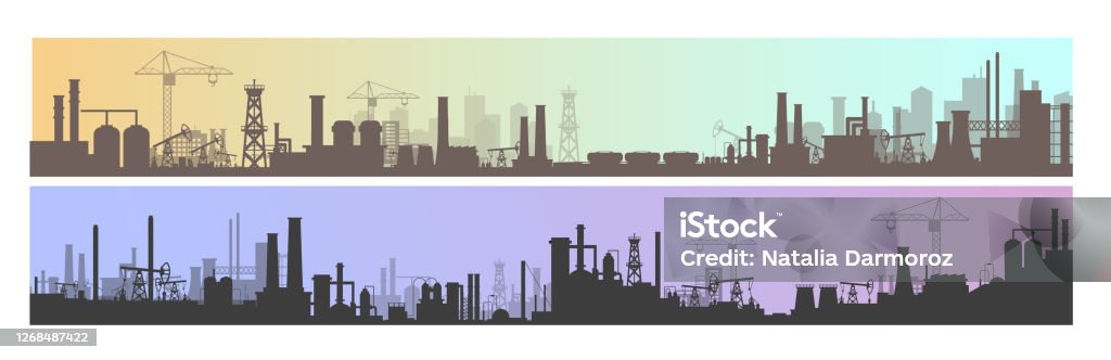 Industry Factory And Manufacture Landscape Vector Illustration Cartoon Flat  Industrial Panoramic Area With Manufacturing Plants Background Stock  Illustration - Download Image Now - iStock