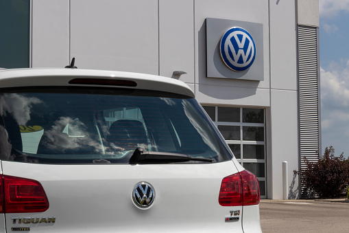 Noblesville - Circa July 2020: Volkswagen Cars and SUV Dealership. VW is among the world's largest car manufacturers.