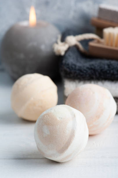 istock Spa composition with body brushes and towels 1268494953