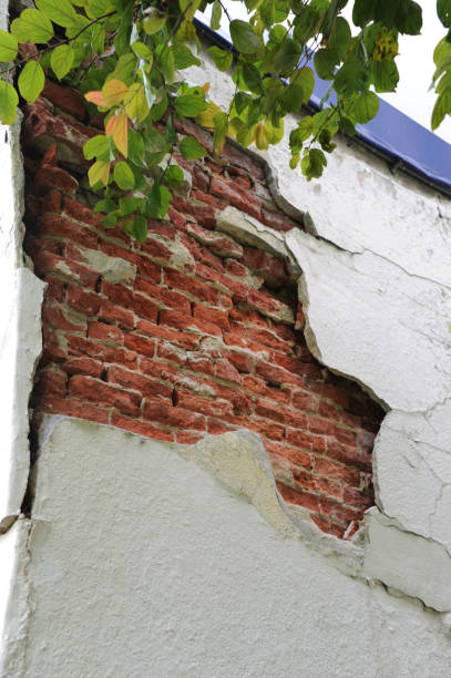 istock Old brick under stucco-Detroit Michigan 1268494969