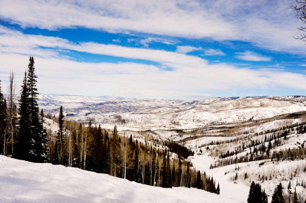 istock A wintry mountain landscape with snow and mountains as far as the eye can see. 1268503169