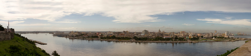 panoramic photograph from havana cuban city high point of view