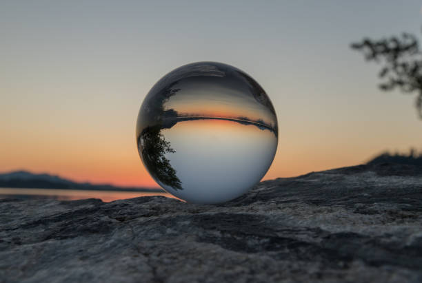 istock A lensball on a rock at a lake 1268506284