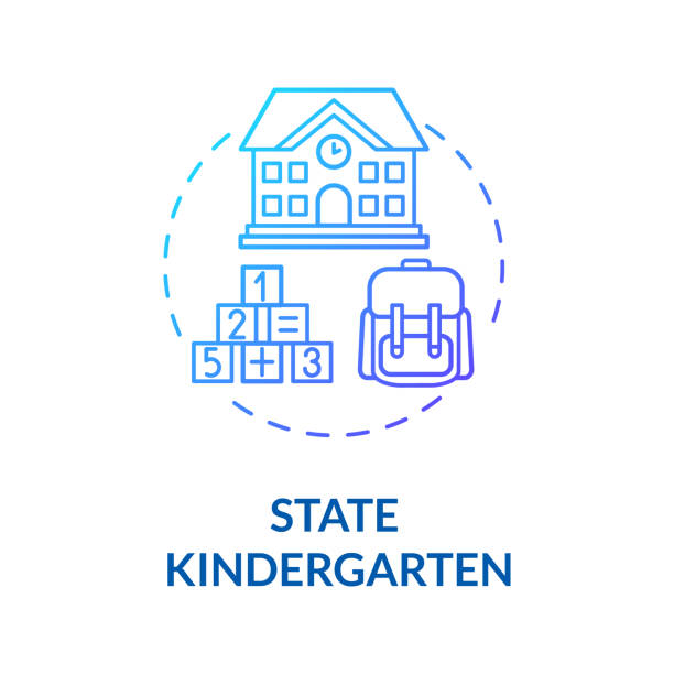 Children state kindergarten concept icon Children state kindergarten concept icon. Toddlers care and development. Preschoolers. Early childhood education idea thin line illustration. Vector isolated outline RGB color drawing school counselor stock illustrations